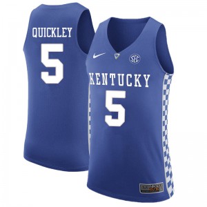 Mens Wildcats #5 Immanuel Quickley Blue Stitched Jersey 275314-442