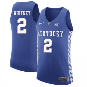 Men's Wildcats #2 Kahlil Whitney Blue Basketball Jerseys 322797-758