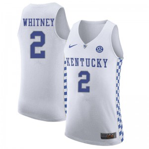 Men's Kentucky #2 Kahlil Whitney White NCAA Jerseys 506179-128