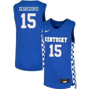 Mens Kentucky Wildcats #15 Isaac DeGregorio Blue Stitched Jerseys 702923-479
