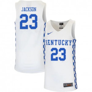 Men's Kentucky #23 Isaiah Jackson White University Jerseys 542203-392