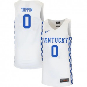 Men's Wildcats #0 Jacob Toppin White College Jerseys 622843-441