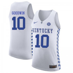 Mens Kentucky #10 Archie Goodwin White NCAA Jersey 625650-249