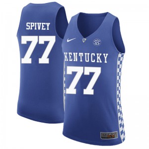 Men's Kentucky Wildcats #77 Bill Spivey Blue Player Jersey 518900-344