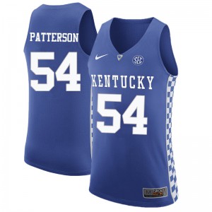 Men Kentucky #54 Patrick Patterson Blue Alumni Jerseys 761944-832
