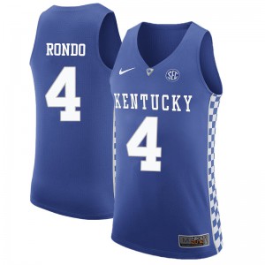 Men's University of Kentucky #4 Rajon Rondo Blue Official Jerseys 905837-631