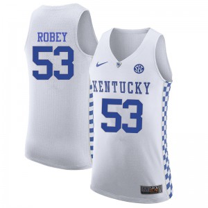 Men's Wildcats #53 Rick Robey White Official Jersey 707361-312