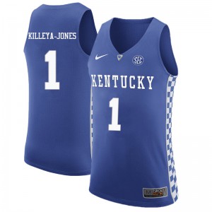 Men Kentucky Wildcats #1 Sacha Killeya-Jones Blue Basketball Jersey 838257-772