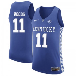 Men's Kentucky #11 Sean Woods Blue Player Jersey 502333-511