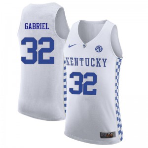 Mens Kentucky #32 Wenyen Gabriel White Stitched Jersey 481430-628