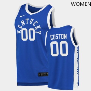 Women's UK #00 Custom Royal Blue Limited Basketball Jerseys 736169-653