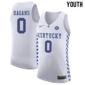 Youth Kentucky Wildcats #0 Ashton Hagans White Stitched Jersey 316985-264