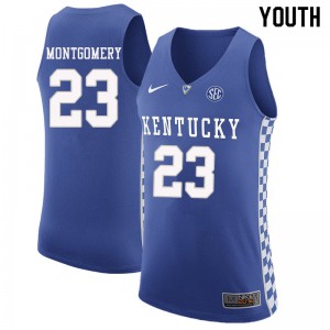 Youth Kentucky #23 E.J. Montgomery Blue College Jerseys 337961-759