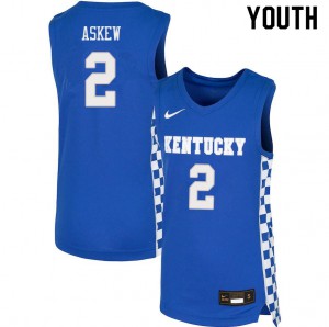 Youth Wildcats #2 Devin Askew Blue Stitched Jerseys 578114-344